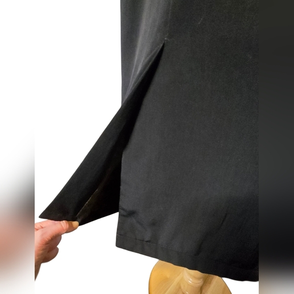 Tower London Fog Black Trenchcoat Spring Fall Dark Academia Trench Coat Size L - Picture 5 of 11